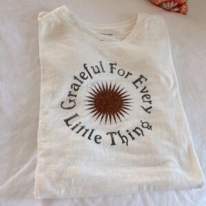 Anthropologie oversized graphic T-shirt L, “grateful for every little thing”